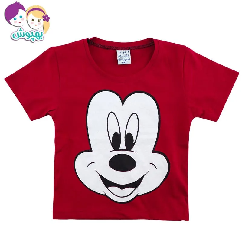 ست تیشرک شلوارک بچگانه طرح میکی موس Amirtak