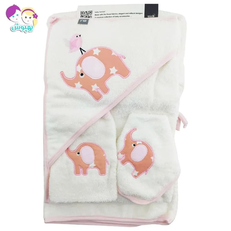 ست حوله تن پوش بچگانه فیل و گنجشک Mothercare