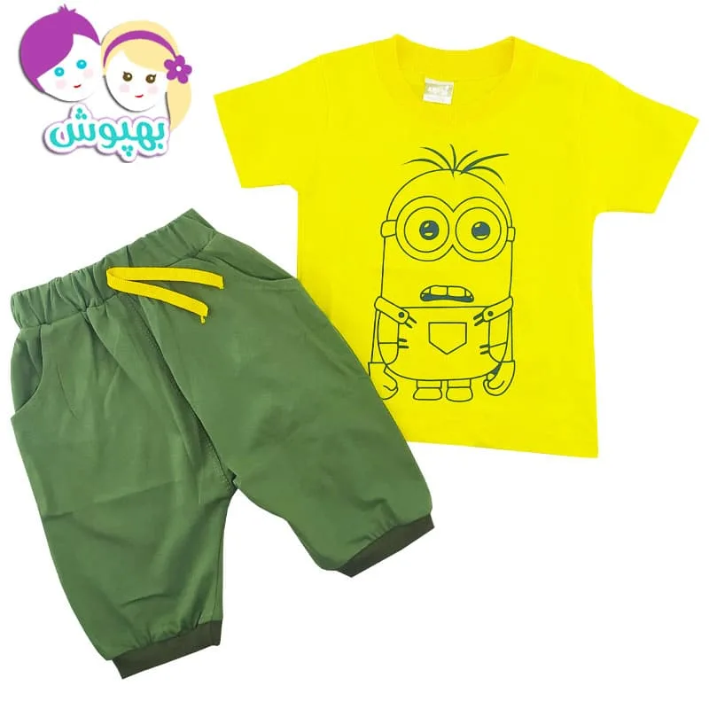 ست تیشرت شلوارک بچگانه طرح مینیون Anil