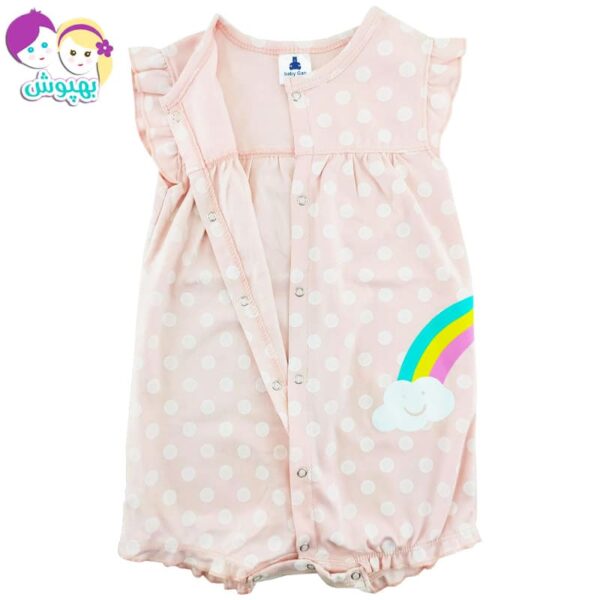 سرهم دخترانه (رامپر) نخی آستین کوتاه رنگین کمان Baby gap