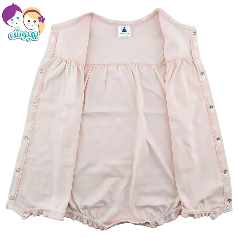سرهم دخترانه (رامپر) نخی آستین کوتاه رنگین کمان Baby gap