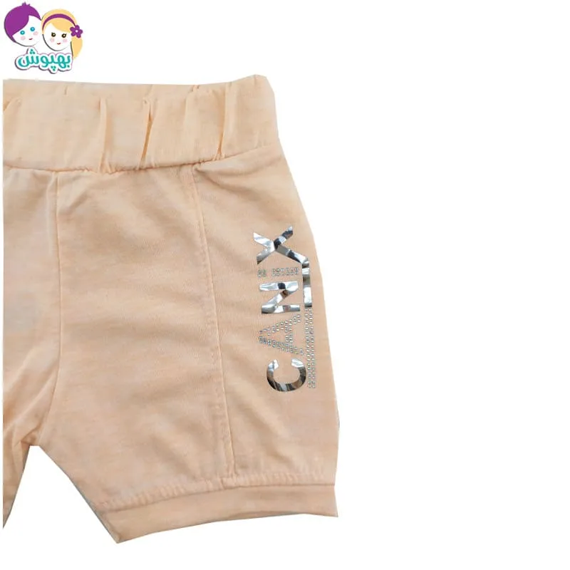 شورتک نخی دخترانه نوشته دار Canix Kids