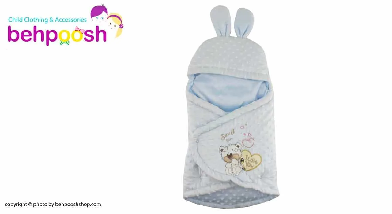 قنداق فرنگی دکمه ای کلاه دار طرح خرس Ouldooz bebek