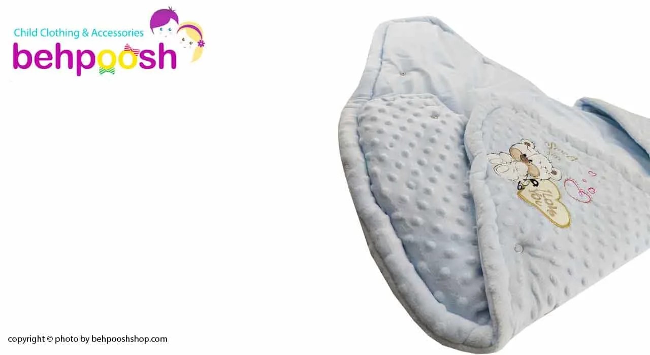 قنداق فرنگی دکمه ای کلاه دار طرح خرس Ouldooz bebek