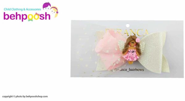 گیره تکی توری دخترانه طرح عروسکی Perance hairbows