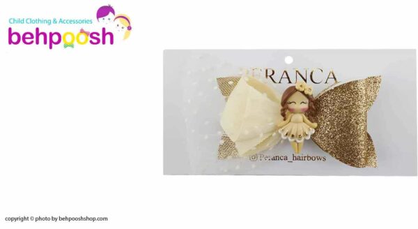 گیره تکی توری دخترانه طرح عروسکی Perance hairbows