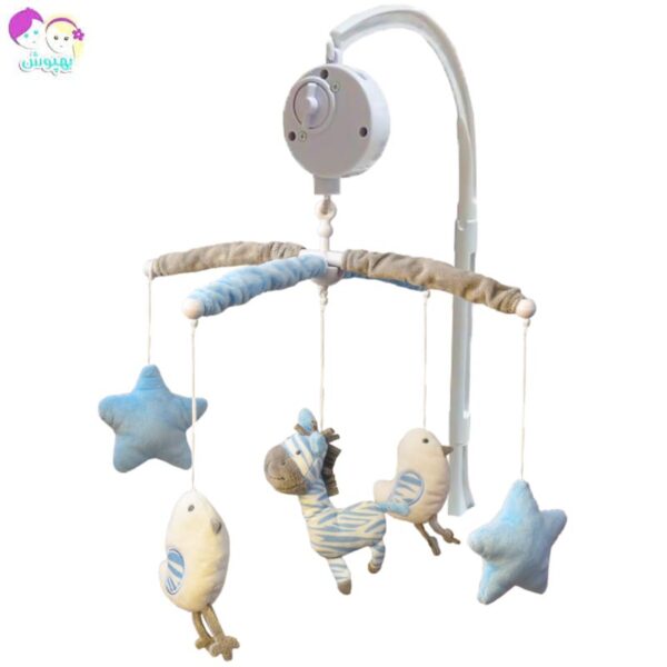 آویز تخت کودک پولیشی زرافه و گنجشک Sunnozy