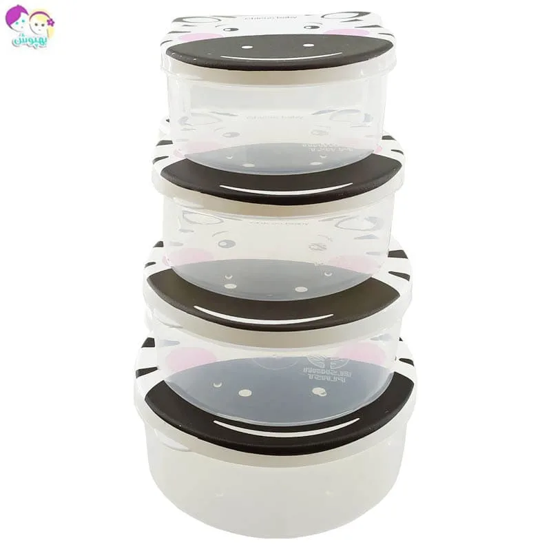 ظرف غذای کودک چهار تکه طرح گورخر چیکو  Chicoo Baby