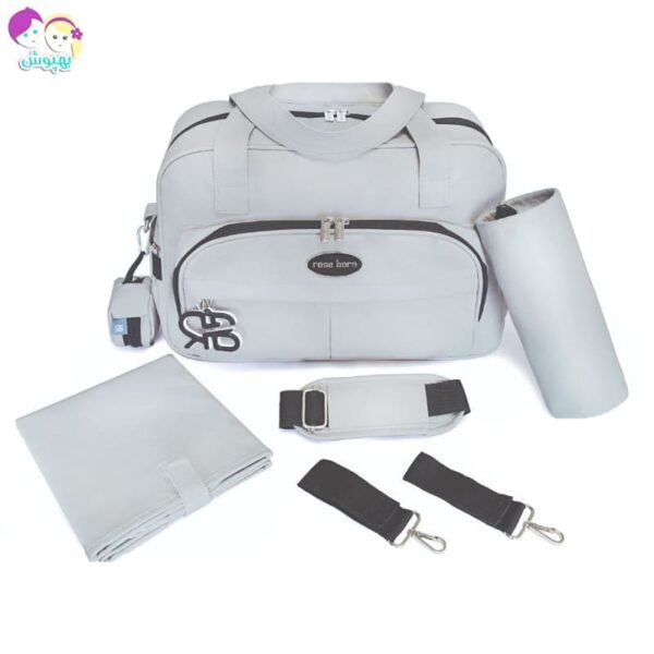 ساک لوازم طرح شاتل رنگ طوسی رزبرن RoseBorn