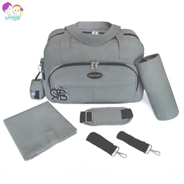 ساک لوازم طرح شاتل رنگ طوسی رزبرن RoseBorn