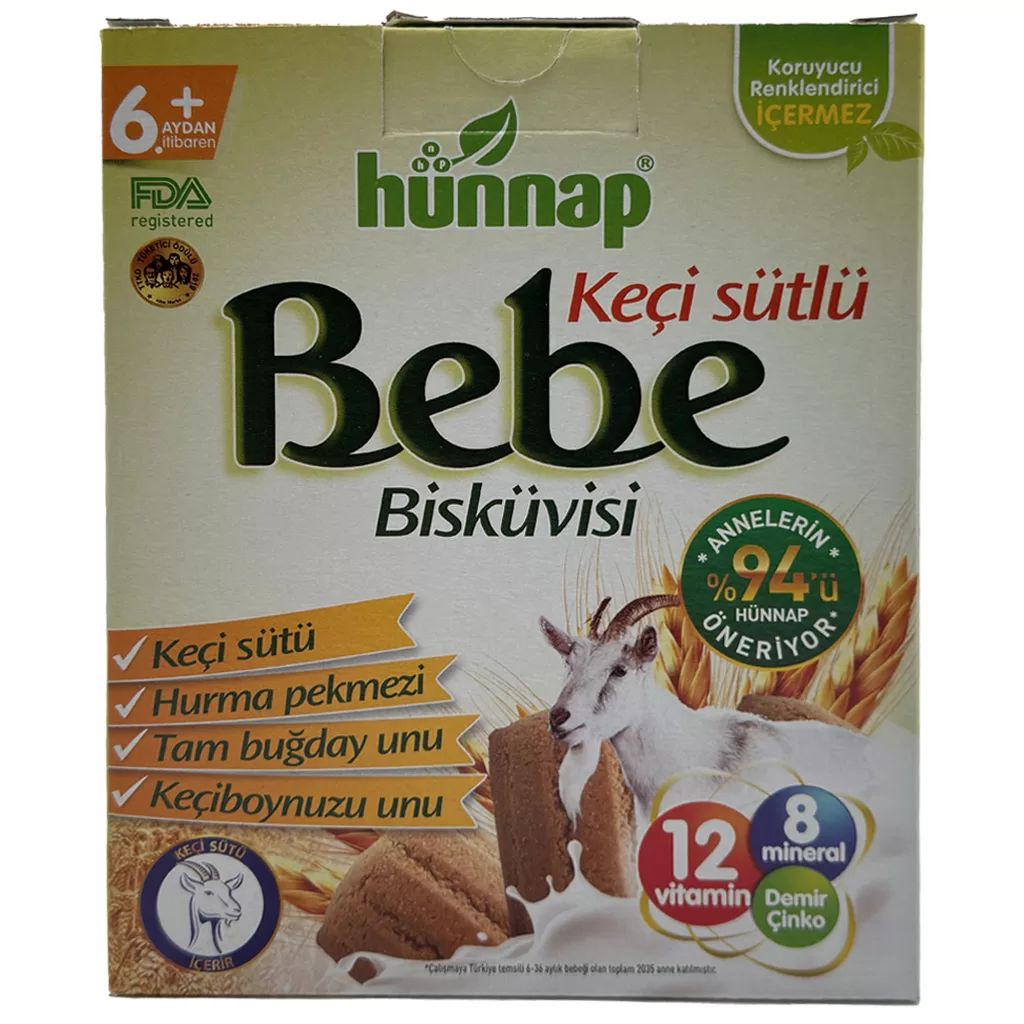 بیسکوئیت کودک با شیر بز هوناپ Hunnap