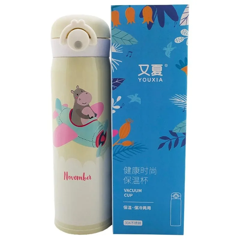 فلاسک استیل کودک طرح اسب آبی