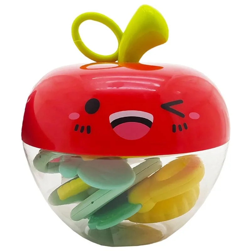 پک  دندان گیر جغجغه ای کودک طرح سیب