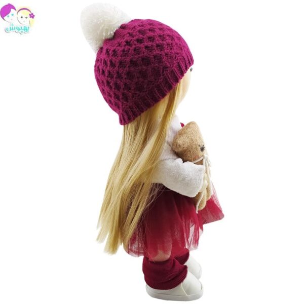 عروسک روسی دخترانه بافت لوزی خرس دار Tanha