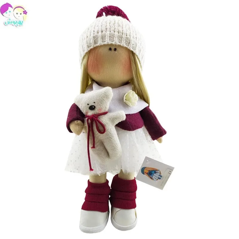 عروسک روسی دخترانه پیراهن خالدار خرس دار Tanha