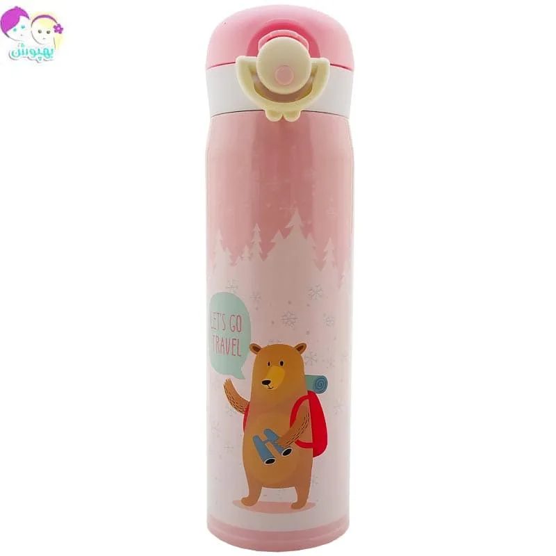 فلاسک استیل کودک طرح خرس توریست