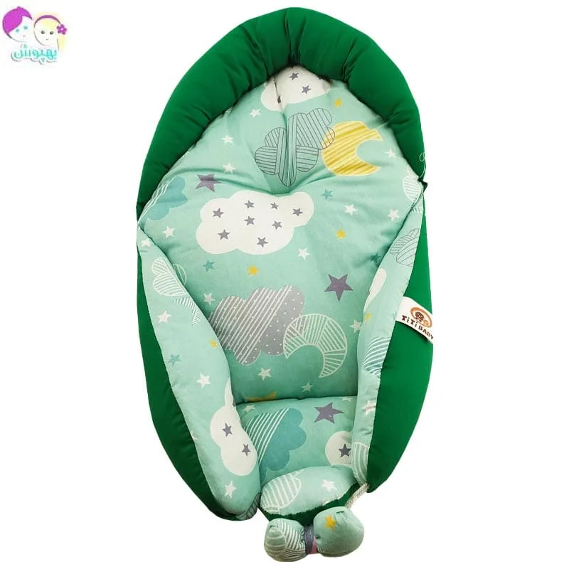 قنداق سوئیسی نوزاد طرح گنجشک و پروانه TiTi