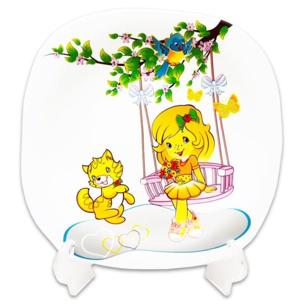 سرویس غذاخوری آرکوپال چهارگوش طرح دختر تاب سوار پارس اوپال