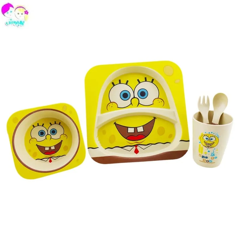 سرویس غذاخوری پنج تکه بامبو باب اسفنجی Coco