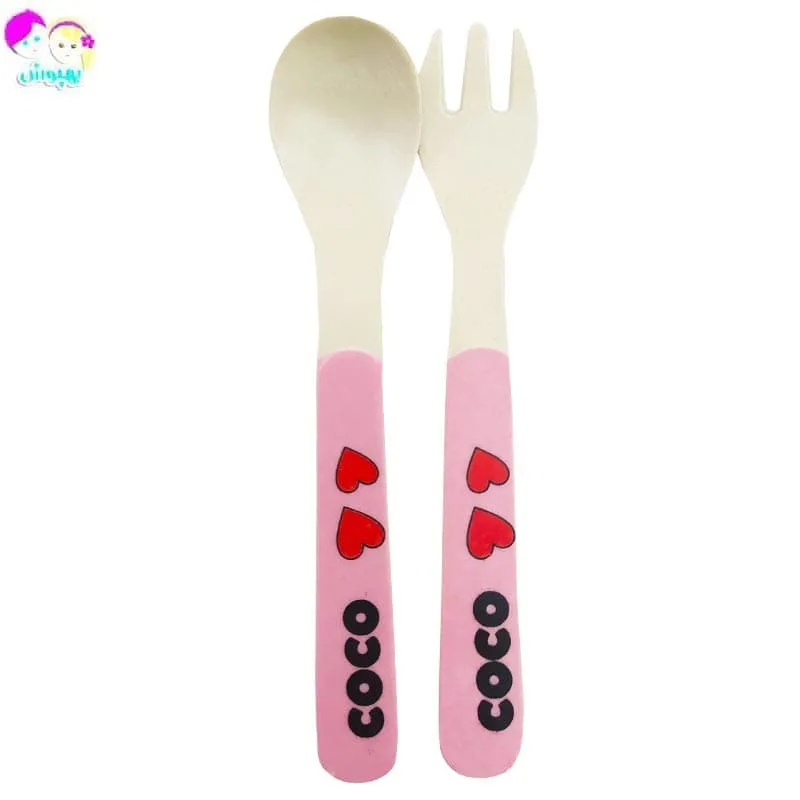 سرویس غذاخوری پنج تکه بامبو طرح حیوانات Coco