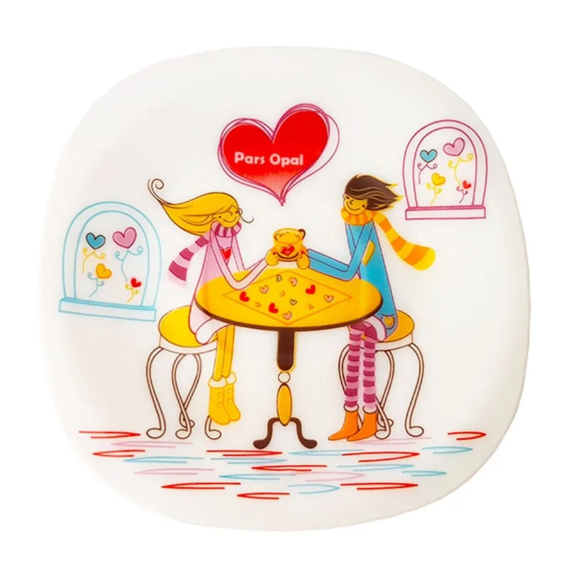 سرویس غذاخوری آرکوپال چهارگوش طرح دختر تاب سوار پارس اوپال