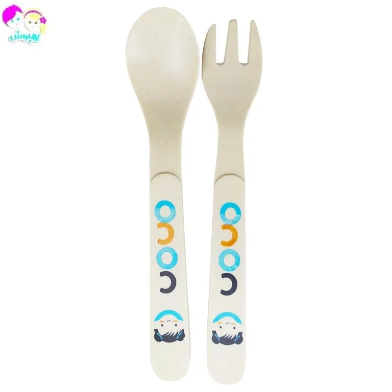 سرویس غذاخوری پنج تکه بامبو طرح حیوانات Coco