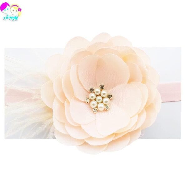 هدبند کشی دخترانه گلدار مرواریدی Perance hairbows