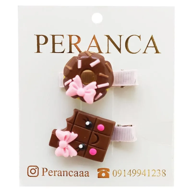 گیره سر دخترانه دونات و شکلات  Perance hairbows