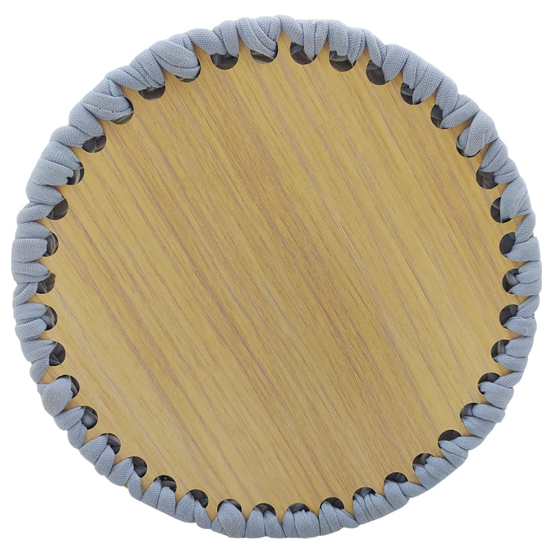 سبد تریکو سایز کوچک زرد-طوسی