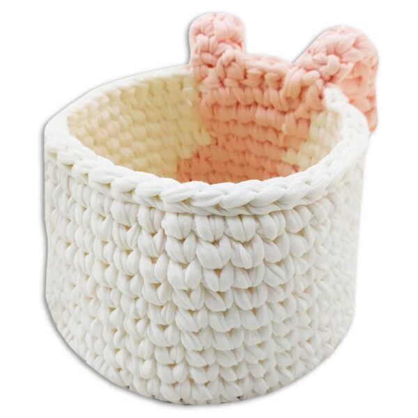 سبد تریکو دوتایی پاپیون دار رنگ آبی