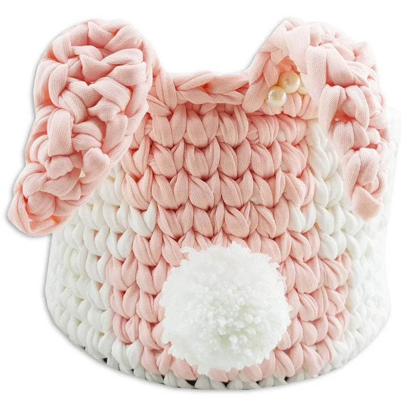 سبد تریکو دوتایی پاپیون دار رنگ آبی