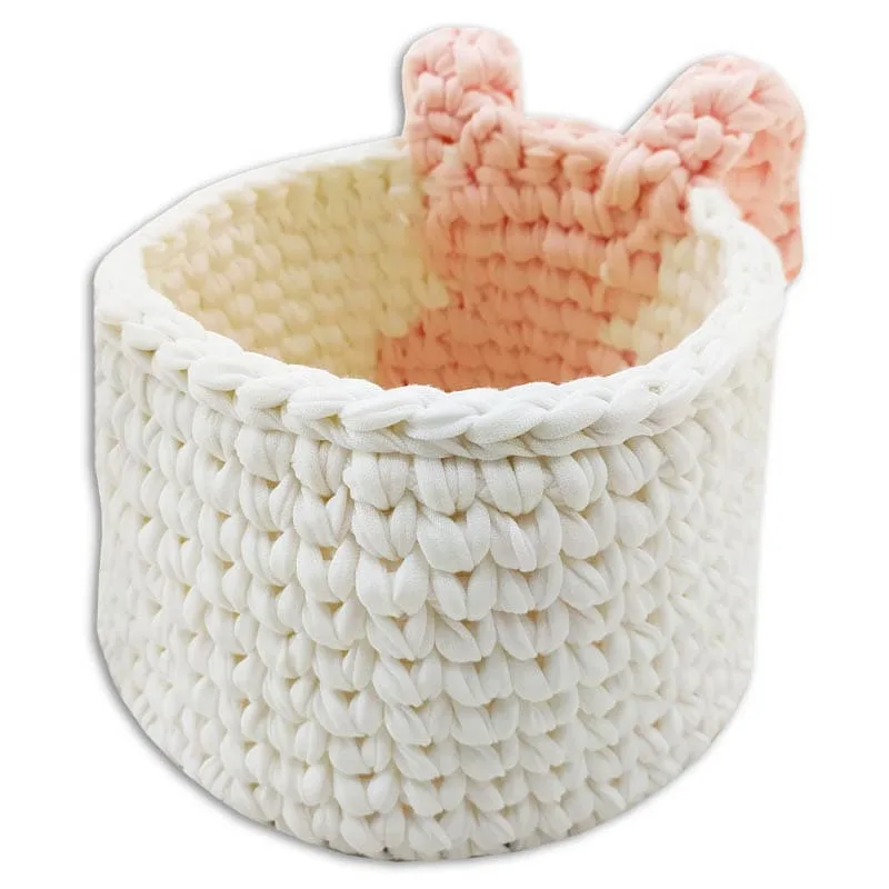 سبد تریکو دوتایی پاپیون دار رنگ آبی