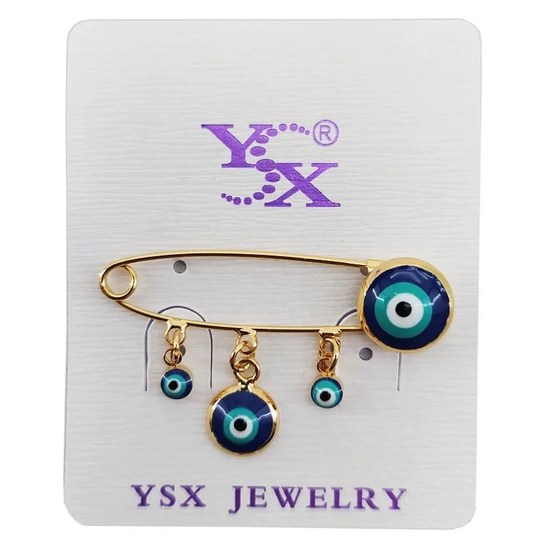 گیره سوزنی سنجاق سینه چشم نظر طرح دایره گرد YSX