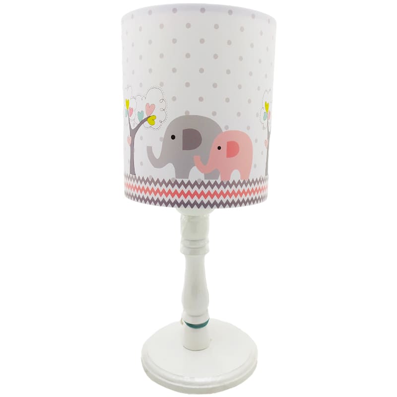 آباژور پایه چوبی اتاق کودک طرح فیل و درخت