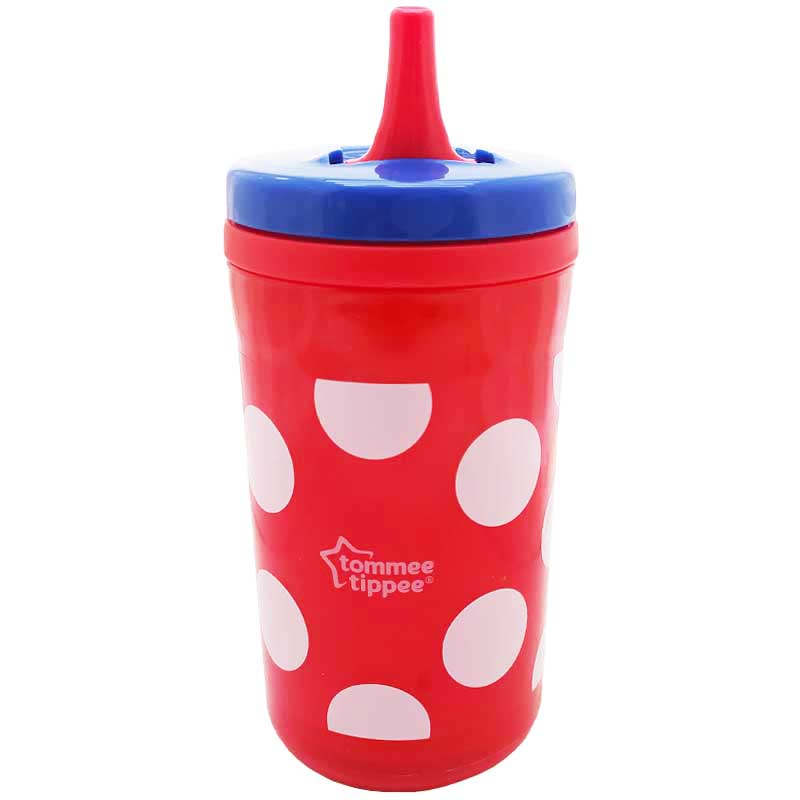 لیوان نی دار کودک طرح خال خالی 380 میل Tommee tippee