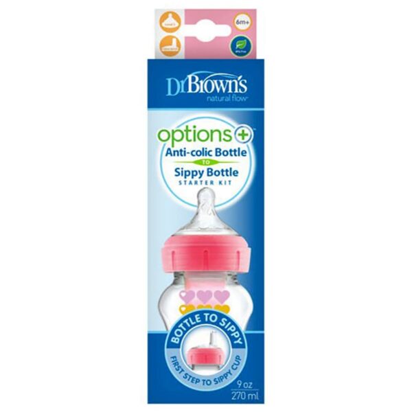 شیشه شیر دکتر با سری آبمیوه براون 270 میلی لیتر Dr .Brown’s