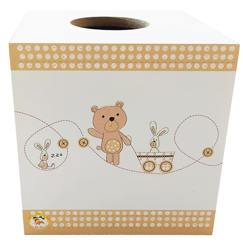 ست سطل و جا دستمالی طرح خرس و خرگوش