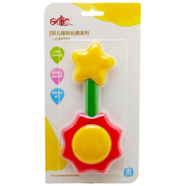 جغجغه کودک طرح ستاره و گل Rikang