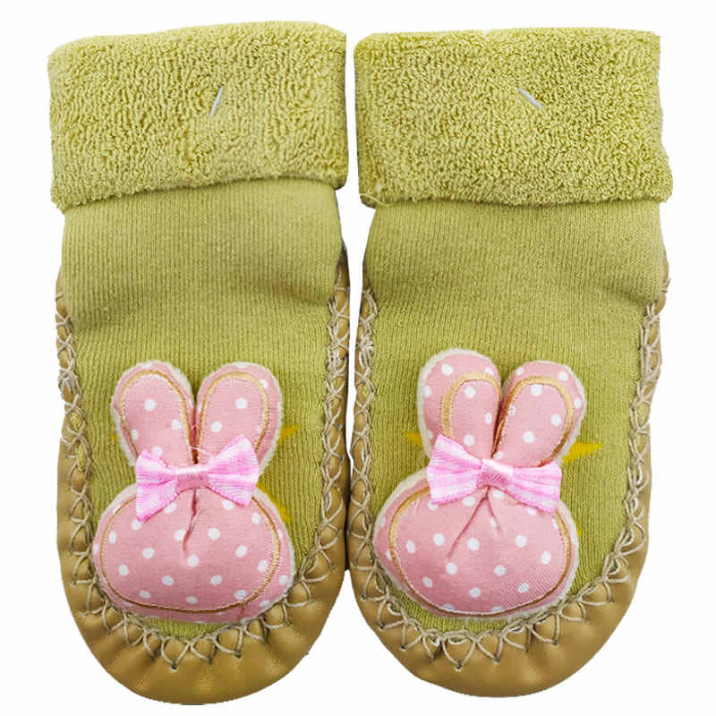 جوراب بچگانه عروسکی طرح سگ زیتونی