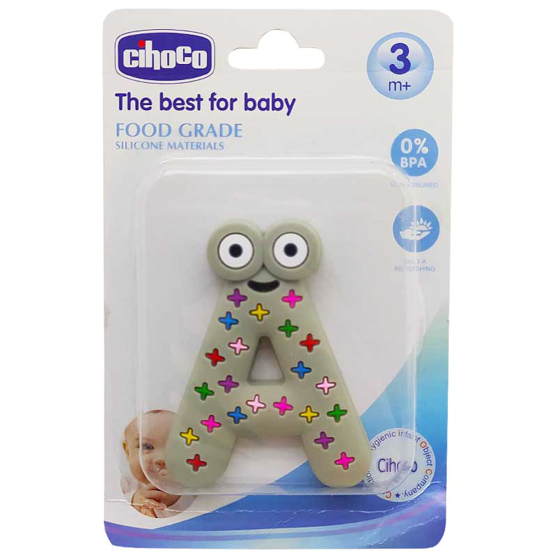 دندان گیر سیلیکونی حرف A انگلیسی چیوکو Cihoco