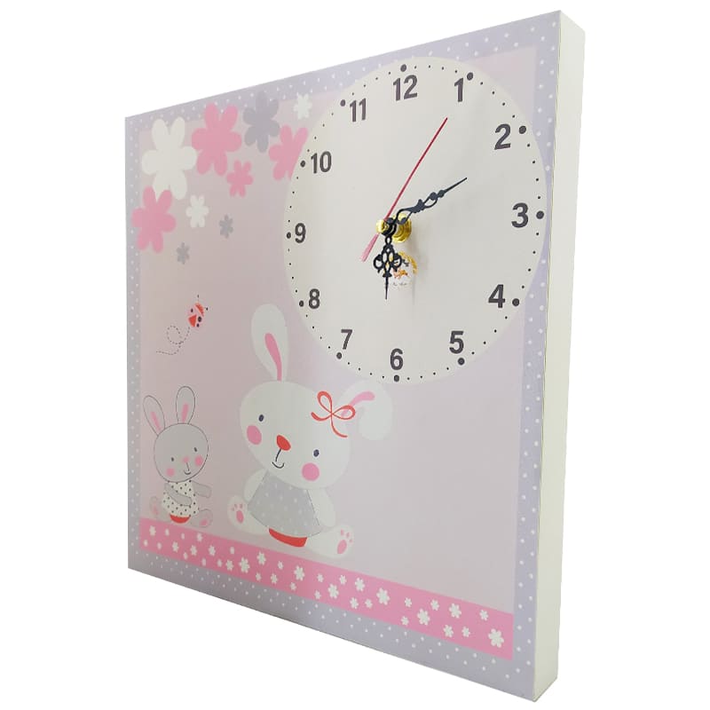 ساعت دیواری اتاق کودک خرگوش کوچولو