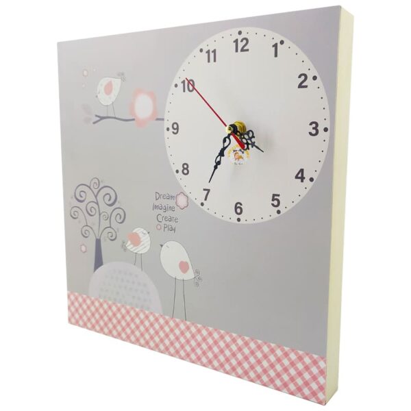 ساعت دیواری اتاق کودک طرح گنجشک