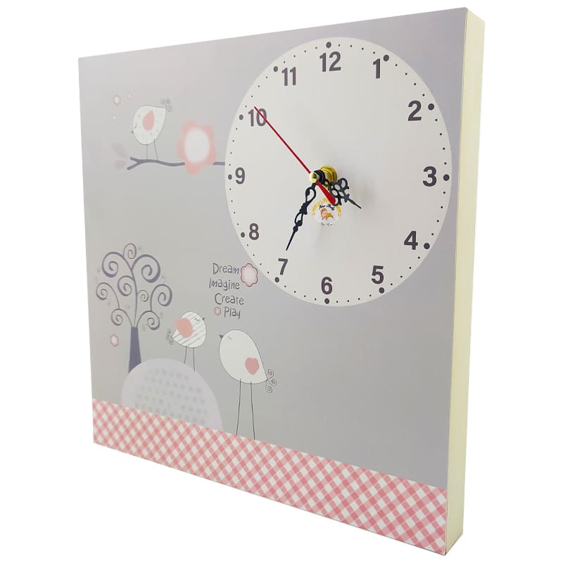 ساعت دیواری اتاق کودک طرح گنجشک