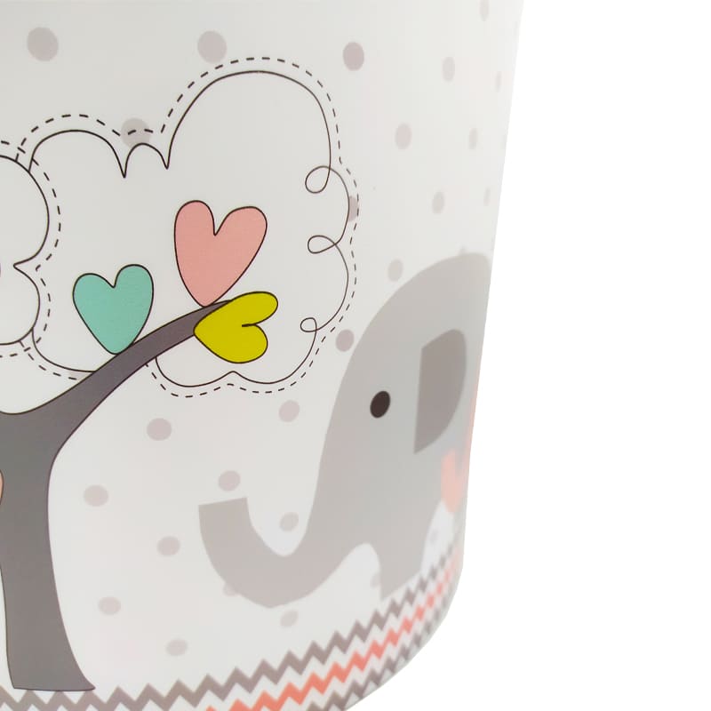 لوستر اتاق کودک طرح فیل و درخت صورتی