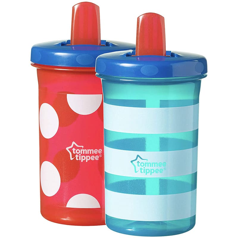 لیوان نی دار کودک طرح خال خالی 380 میل Tommee tippee