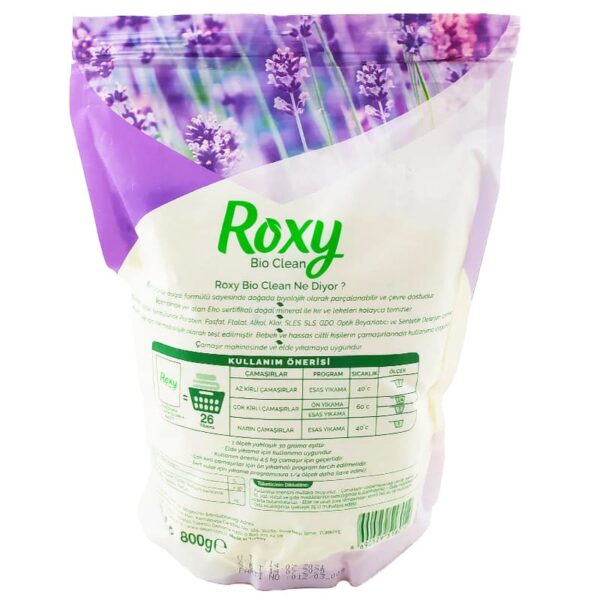پودر صابون ماشین 800 گرمی اسطوخودوس روکسی Roxy بنفش