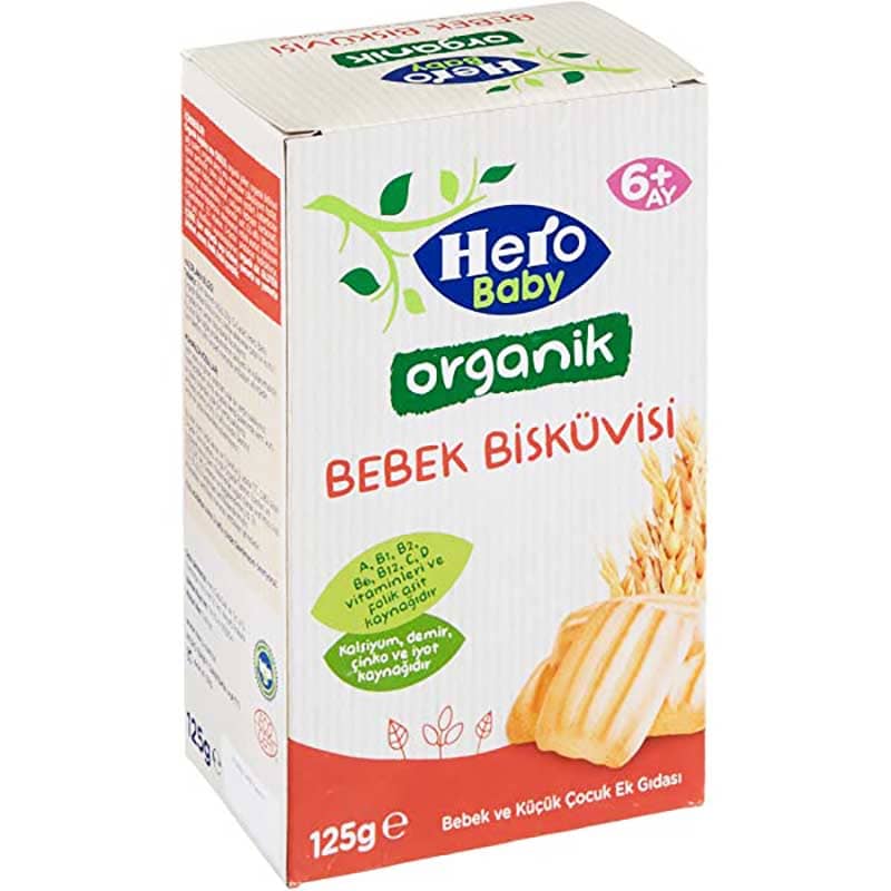 بیسکوئیت ارگانیک هرو بیبی 125گرمی Hero baby