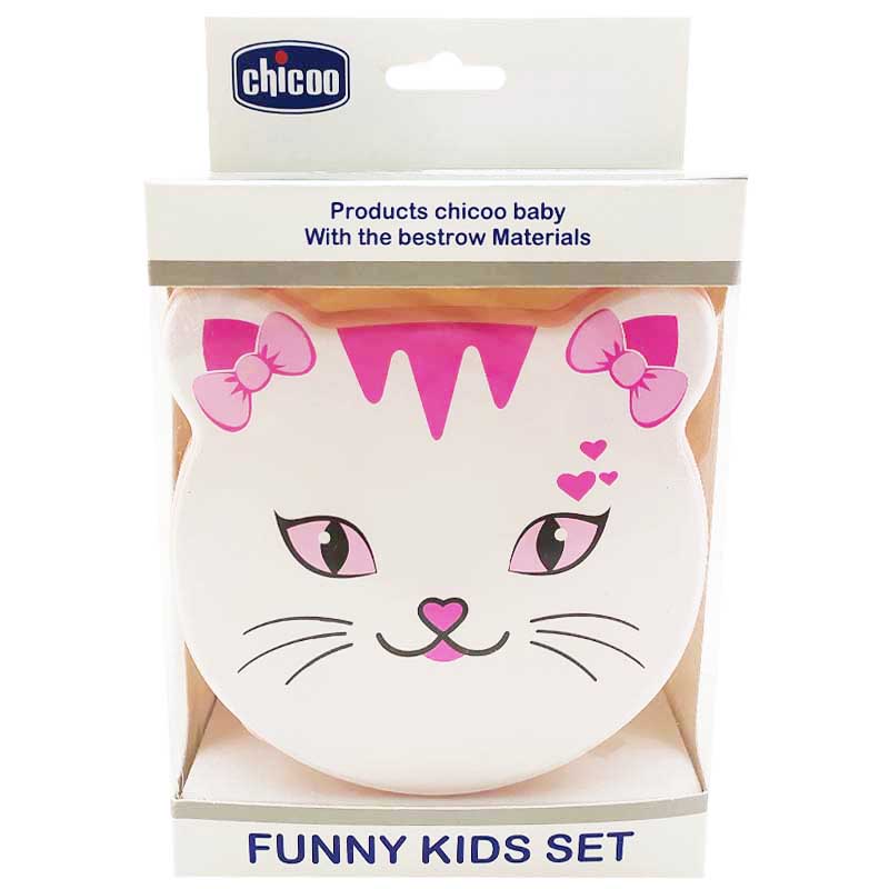 ظرف غذای کودک چهار تکه طرح گربه چیکو Chicoo Baby