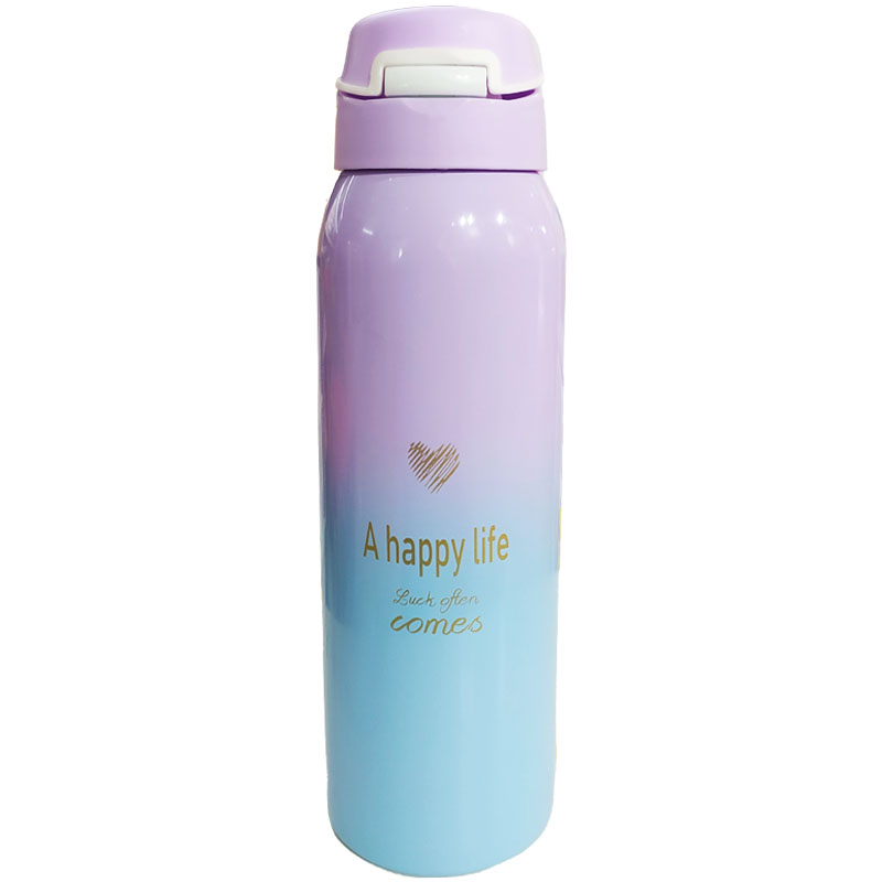 فلاسک استیل دو رنگ A happy life