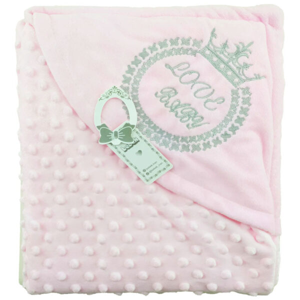 پتو پولیشی کودک کلاه دار طرح تاج  Bebek